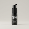 Black hair styling powder pump bottle on a light studio background